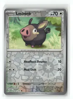 Lechonk 182/197 Common Obsidian Flames Pokemon Reverse Holo Near Mint - Image 1