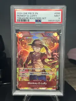 2024 ONE PIECE PROMOS TREASURE BOOSTERS SET #006 MONKEY D. LUFFY PSA 9 - Image 1