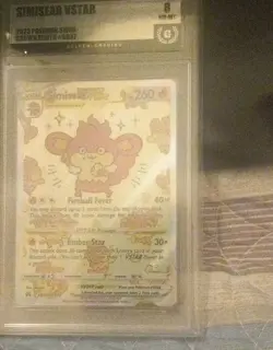 Pokemon Simisear VSTAR Crown Zenith Graded 8 Ultra Rare Holo Card - Image 1