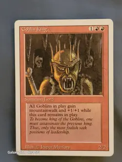 MTG Goblin King LP Revised Edition 3ED Magic Gathering card old school - Image 1