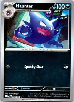 Haunter 055/094 Uncommon Phantasmal Flames Pokemon Reverse Holo NM - Image 1