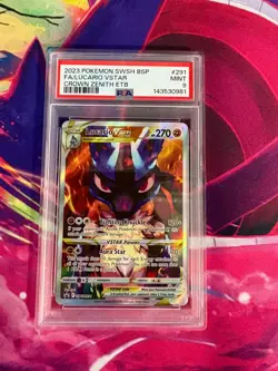 Lucario VStar SWSH291 Crown Zenith Promo English PSA Graded 9 Pokemon TCG - Image 1