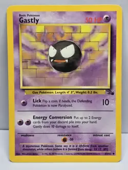 GASTLY POKEMON FOSSIL 33/62 UNCOMMON MP UNLIMITED - Image 1