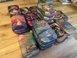 x27 Empty Pokemon Mini Tin Bundle - variousPrismatic, Mega Heroes, Kanto Friends 820650803857 - Image 2