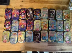 x27 Empty Pokemon Mini Tin Bundle - variousPrismatic, Mega Heroes, Kanto Friends 820650803857 - Image 4