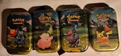 LOT OF 4! Pokemon TCG Ascended Heroes Mini Tin Pikachu Clefairy Zorua Riolu - Image 1