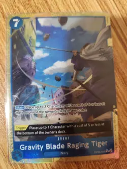 One Piece TCG - PRB-02 Gravity Blade Raging Tiger OP06-058 Alternate Art NM-M - Image 1