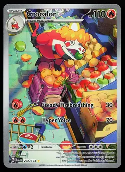 Crocalor 202/193 Holo Illustration Rare Paldea Evolved Pokemon Card - Image 1