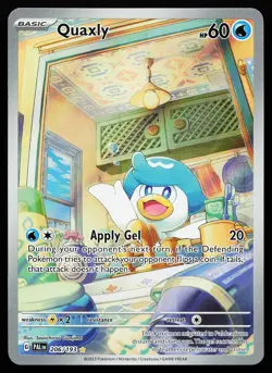 Quaxly 206/193 Holo Illustration Rare Paldea Evolved Pokemon Card - Image 1