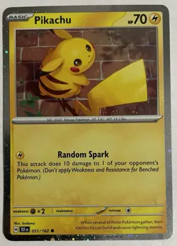 Pikachu Cosmos Holo 051/162 Temporal Forces Promo Pokemon Card TCG - Image 1