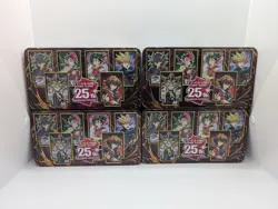 4x YuGiOh! - EMPTY! 25th Anniversary Tin: Dueling Heroes! Empty Tin No Cards! - Image 1