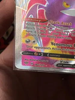 Crobat V (Full Art) Miscut OC Error Pokemon TCG Misprint Pokemon Card - Image 2