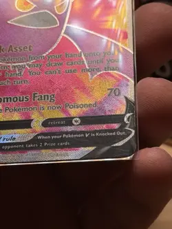 Crobat V (Full Art) Miscut OC Error Pokemon TCG Misprint Pokemon Card - Image 3