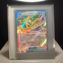 Pokemon TCG Team Rocket's Persian EX Full Art Holo Ultra Rare 150/182 100HP - Image 1