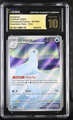 Pokemon Dewgong IR Illustration Rare 097/094 Phantasmal Flames CGC 10 PRISTINE - Image 1