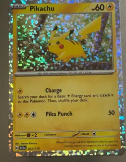 Pokemon TCG Pikachu 002/015 McDonald’s 2024 Holo Promo NM Raw - Image 1