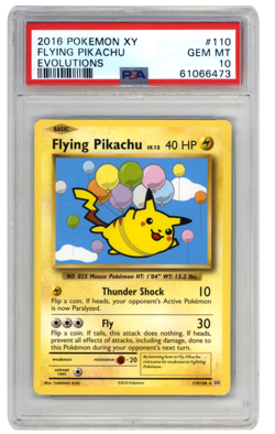 Pokemon 2016 Flying Pikachu 110/108 Secret Rare Evolutions GEM MINT PSA 10 - Image 1
