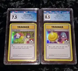 (2) Pokemon League Gym Badge Sabrina XY208/Erika XY206 B. Star Promo CGC 8.5/7.5 - Image 1