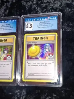 (2) Pokemon League Gym Badge Sabrina XY208/Erika XY206 B. Star Promo CGC 8.5/7.5 - Image 2
