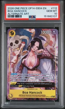 PSA 10 Boa Hancock Alternate Art OP14-112 The Azure Sea's Seven Foil One Piece - Image 1