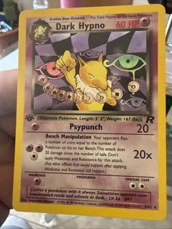 Pokemon Dark Hypno Holo Rare TCG Card 1st Edition 9/82 Nm Team Rocket - Image 1
