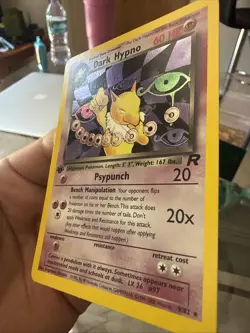 Pokemon Dark Hypno Holo Rare TCG Card 1st Edition 9/82 Nm Team Rocket - Image 3