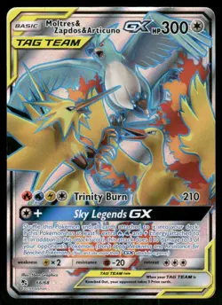Pokemon Cards Moltres & Zapdos & Articuno GX 66/68 Hidden Fates LP *INDENT* - Image 1