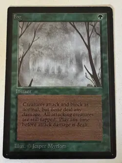 Magic the Gathering MTG Beta Fog LP (Beta Bob) - Image 1