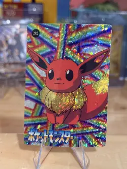 1999 Vintage Pocket Monsters Vending Prism - Eevee, Preppy Rainbow Art #282 Mew - Image 1