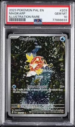 2023 POKEMON PAL EN-PALDEA EVOLVED ILLUSTRATION RARE #203 MAGIKARP PSA 10 - Image 1