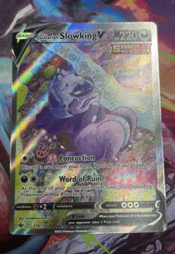 2021 Pokemon SWSH Chilling Reign Galarian Slowking V #179/198 - Image 1