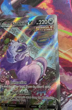 2021 Pokemon SWSH Chilling Reign Galarian Slowking V #179/198 - Image 3