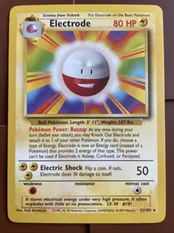 1999 Pokemon Game Electrode 21/102 Base Set - Image 2