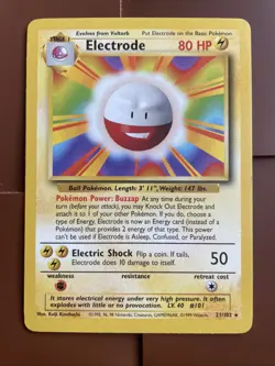 1999 Pokemon Game Electrode 21/102 Base Set - Image 3