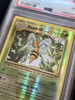 Pokemon XY Evolutions Beedrill 7/108 Reverse Holo Foil Rare PSA 9 MINT - Image 2