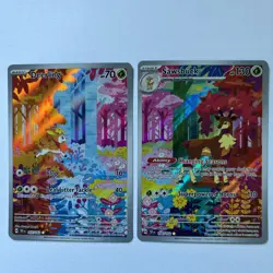 Deerling 165/162 & Sawsbuck 166/162 Art Set IR Temporal Forces Pokemon NM - Image 1