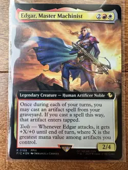 Magic MTG Final Fantasy - Edgar Master Machinist EXTENDED ART FOIL 0169 - Image 1