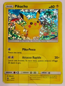Pikachu ® McDonald's Promo 2018 4/12 ® Promo Holo Foil ® Pokemon Italiano Good - Image 1