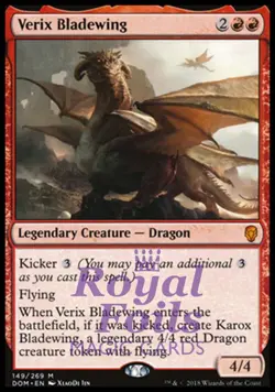 Verix Bladewing 1x FOIL DOM MTG Dominaria Mythic MINT red - Image 1