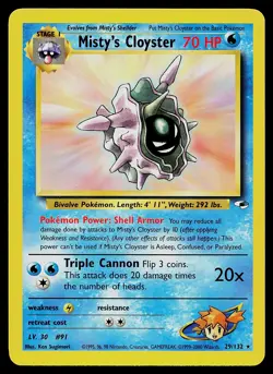 Pokemon Card - Misty's Cloyster Gym Heroes 29/132 Rare - Image 1
