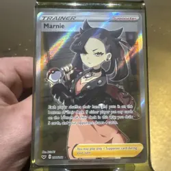 Pokemon Marnie Trainer Card TCG Full Art Sword & Shield 200/202 NM - Image 1