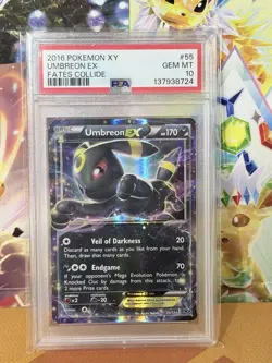 Pokemon Umbreon EX TCG Ultra Rare Holo Card 55/124 Fates Collide PSA 10 - Image 1