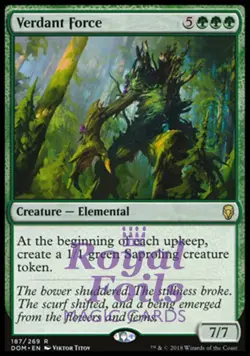 Verdant Force 2x FOIL DOM MTG Dominaria Rare MINT green - Image 1
