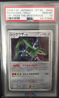 Pokemon Rayquaza DPBP#442 Cry From Mysterious DP5 Holo Card 1st Edition Psa 10 - Image 1