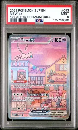 2023 POKEMON SVP EN-SV 151 ULTRA PREMIUM COLLECTION MEW EX #053 PSA 9 Mint - Image 1