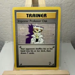 Imposter Professor Oak 102/130 Base Set 2 Trainer Pokemon TCG - Image 1