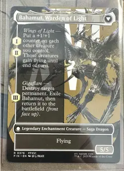 Trance Bahamut, Warden of Light / Dion 0376 Borderless MTG Magic Final Fantasy - Image 1