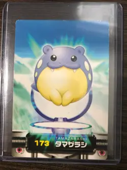Spheal Carddass Bandai Pokemon Zukan Tamazarashi Japanese #173 TV Tokyo MINT - Image 1