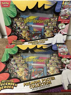 2x Pokemon TCG Ascended Heroes Mega Gardevoir Premium Poster Collection Sealed - Image 1