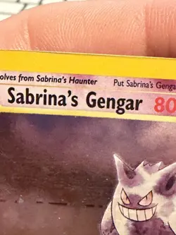 Pokemon Gym Challenge 14/132 Sabrina's Gengar Holo Rare Swirl Played - Image 4